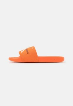 Calvin Klein Jeans Slide Monogram- Sandalias Planas - Firecracker